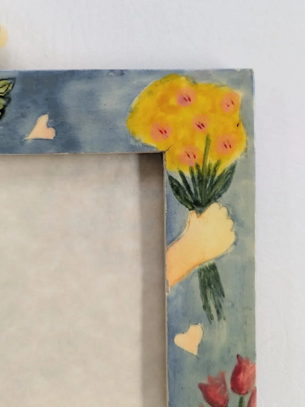 Vintage Exposures Photo Frame February Months Of The Year Hand Painted Wooden